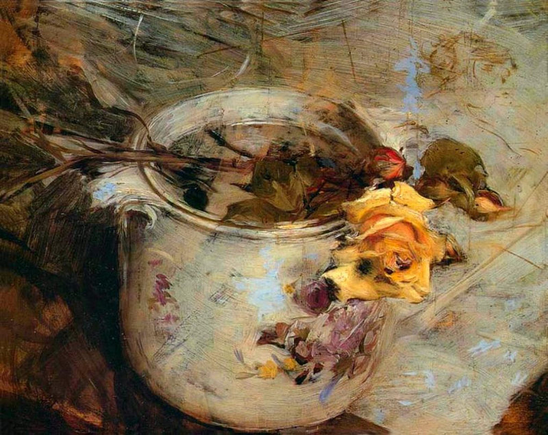 La rose en vase de Sassonia - Giovanni Boldini