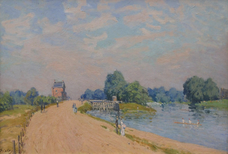 La Route de Hampton Court à Molesey - Alfred Sisley