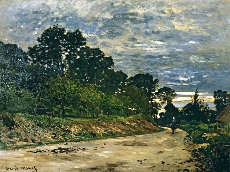 La route devant la ferme Saint-Siméon - Claude Monet