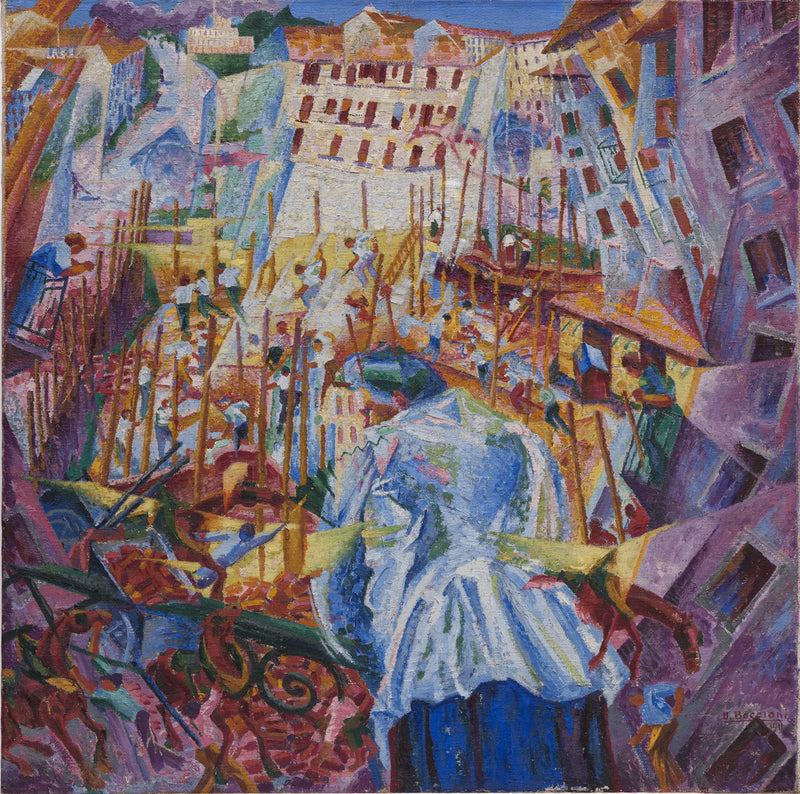 La rue entre dans la maison - Umberto Boccioni