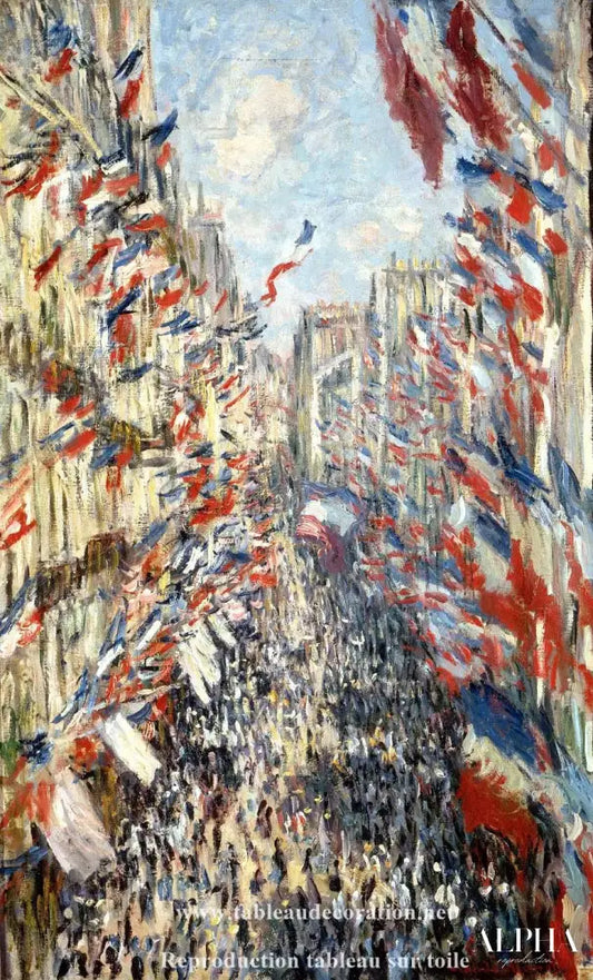 La Rue Montorgueil, Fête du 30 juin 1878 Claude Monet - Reproductions de tableaux et peintures haut de gamme