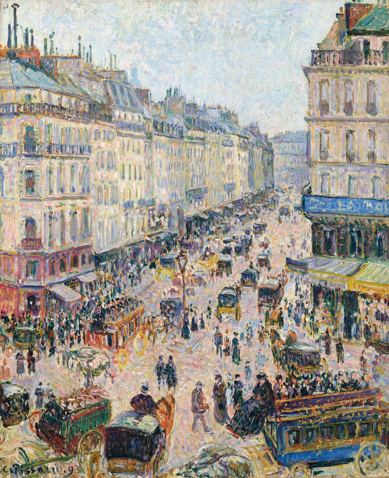 La rue Saint-Lazare, temps lumineux - Camille Pissarro