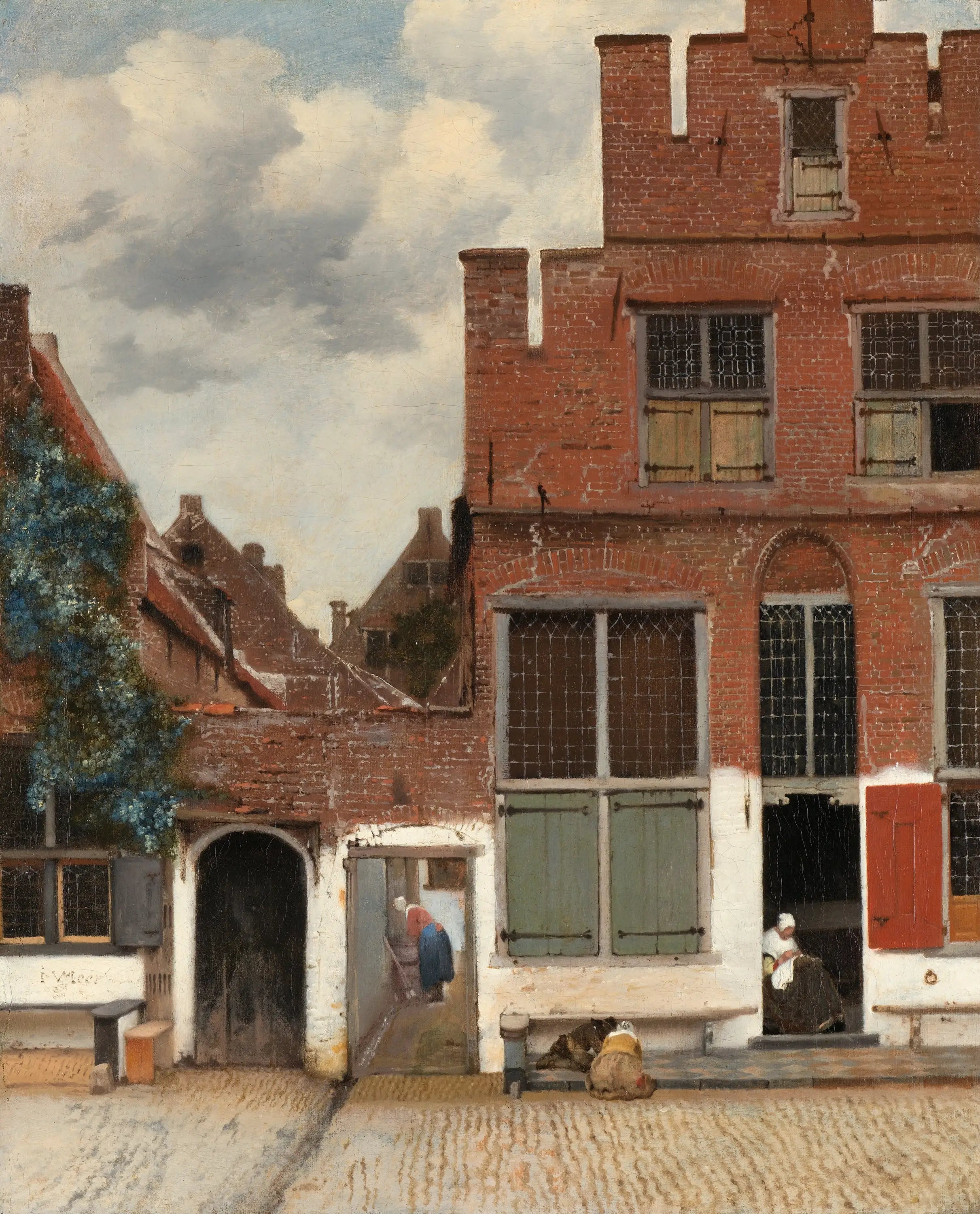 Reproduction du tableau « La Ruelle - Johannes Vermeer » par Alpha Reproduction en peinture à l’huile