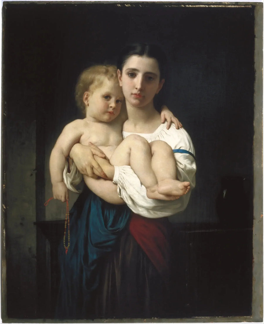 La sœur aînée, réduction (La sœur aînée, réduction) - Bouguereau