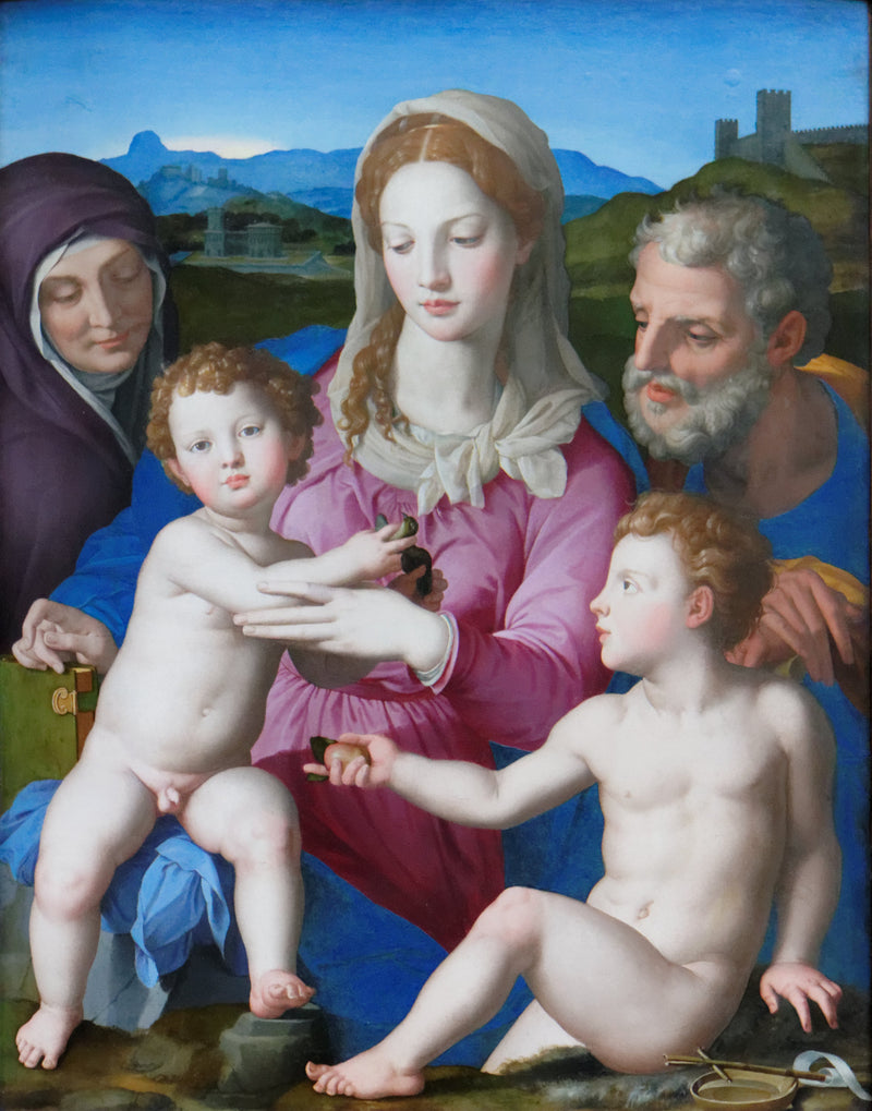 La Sainte Famille avec sainte Élisabeth et le petit saint Jean Baptiste - Bronzino