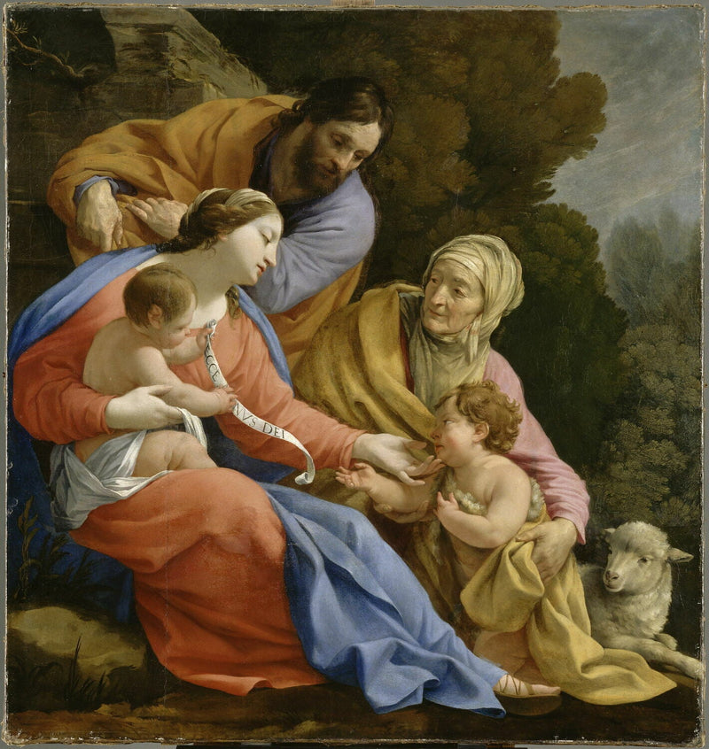 La Sainte Famille avec sainte Élisabeth et le petit saint Jean - Simon Vouet