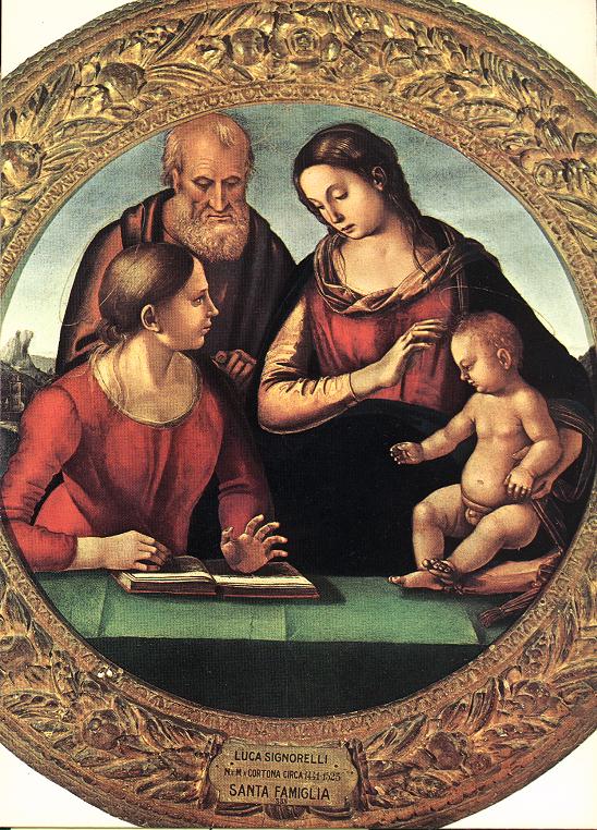 La Sainte Famille avec saint - Luca Signorelli