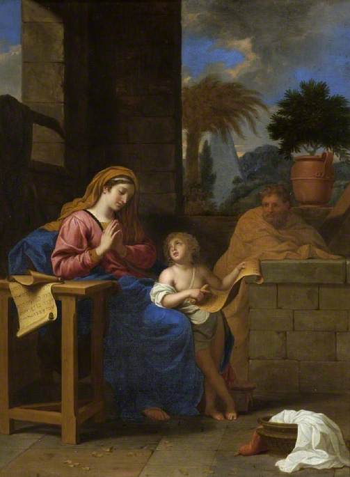 La Sainte Famille - Charles Le Brun image 1 reproduction artisanale de tableau
