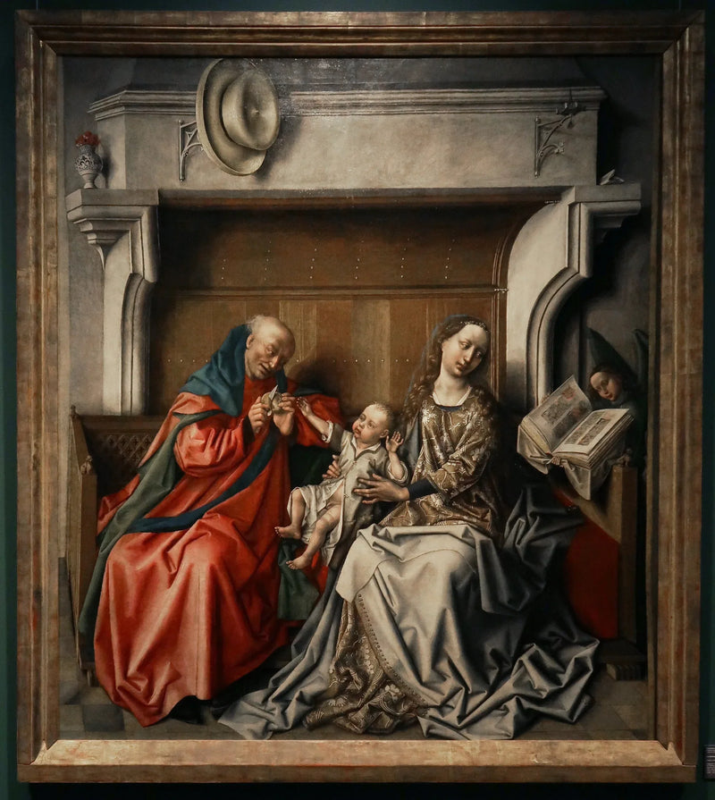 La Sainte Famille devant une cheminée - Barthélemy d'Eyck