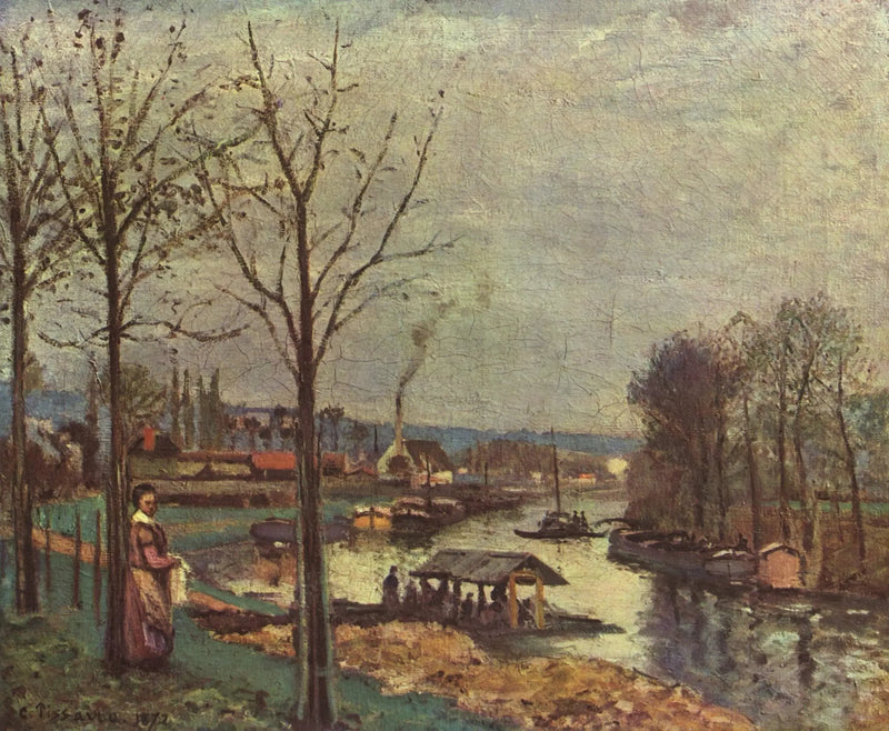 La Seine à Port-Marly, le lavoir - Camille Pissarro