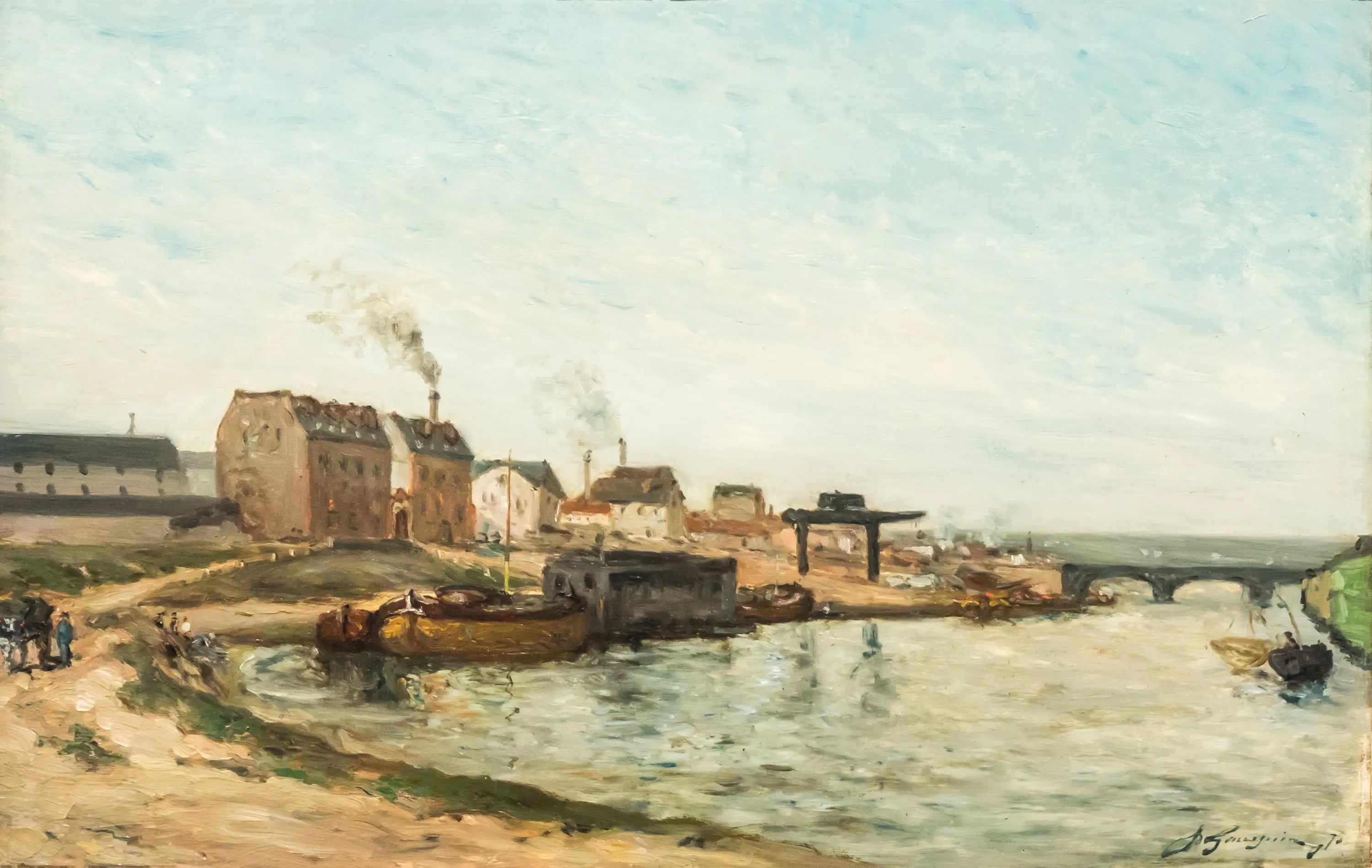 Reproduction du tableau « La Seine au Pont de Grenelle - Paul Gauguin » par Alpha Reproduction en peinture à l’huile