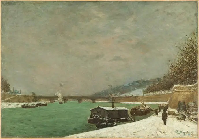 La Seine au pont d'Iéna, Temps de neige. - Paul Gauguin