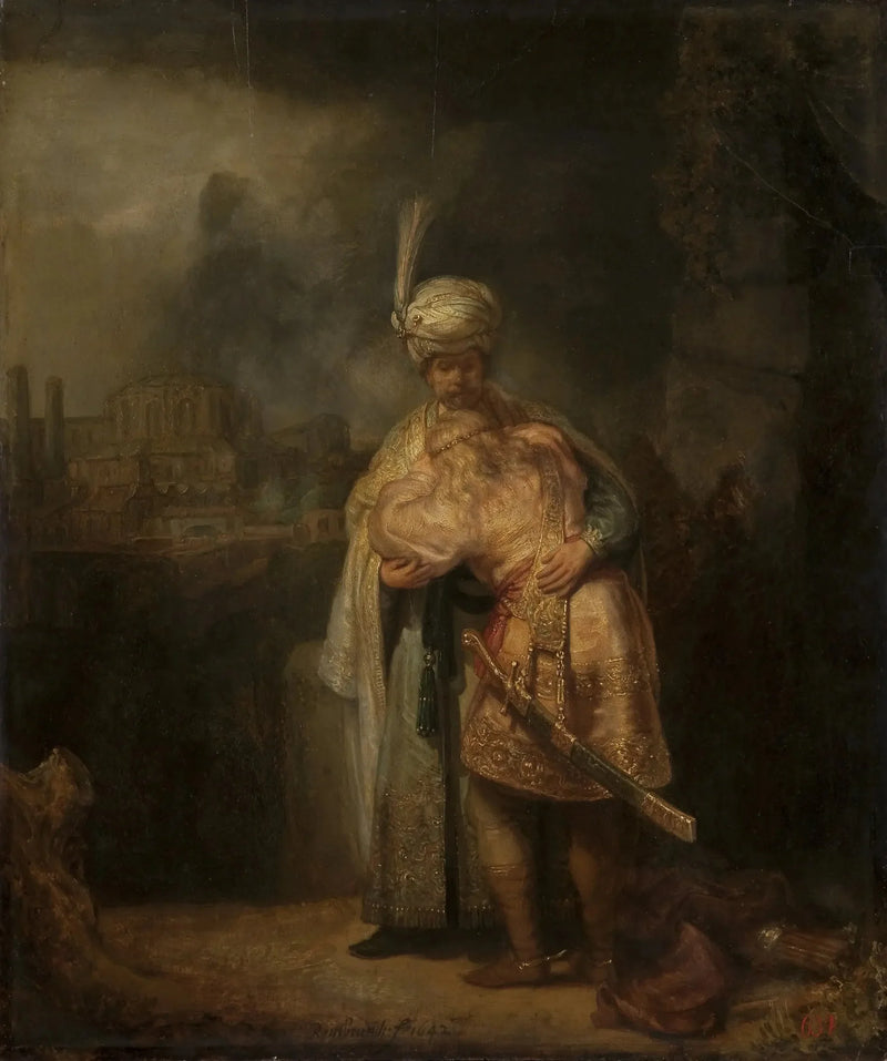 La Séparation de David et Jonathan - Rembrandt