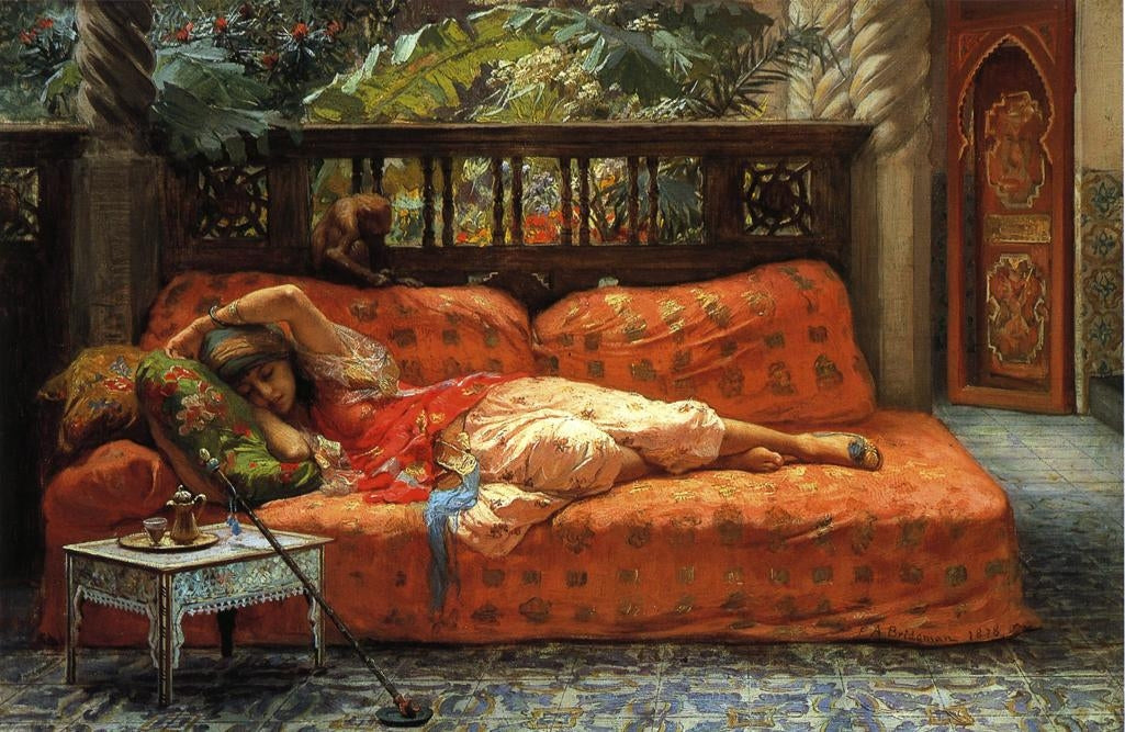 La Sieste (Après-midi en rêve) - Frederick Arthur Bridgman