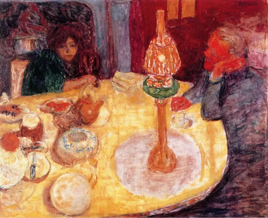 La Soirée sous la lampe - Pierre Bonnard image 1 reproduction artisanale de tableau