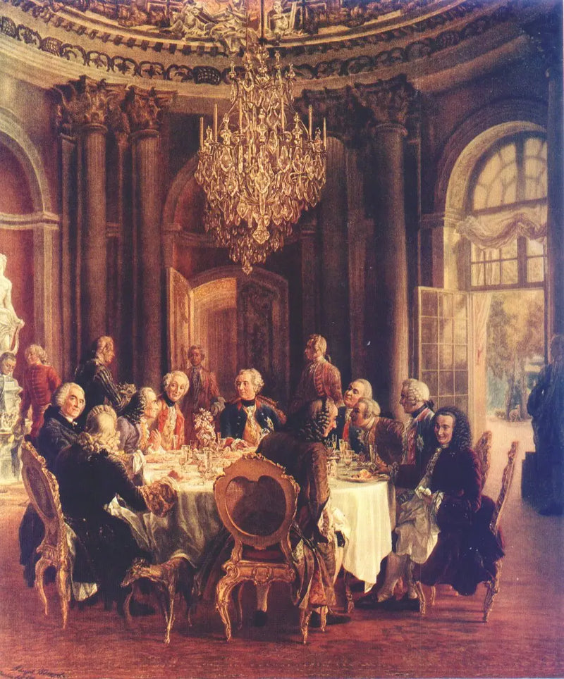 La table ronde du roi Frédéric II à Sanssouci - Adolph von Menzel