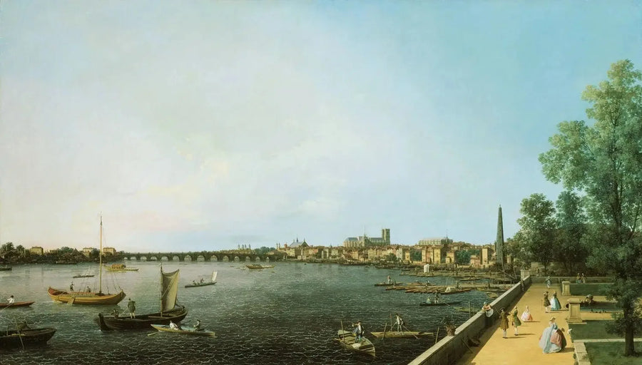 La Tamise de Somerset House Terrace vers Westminster - Canaletto