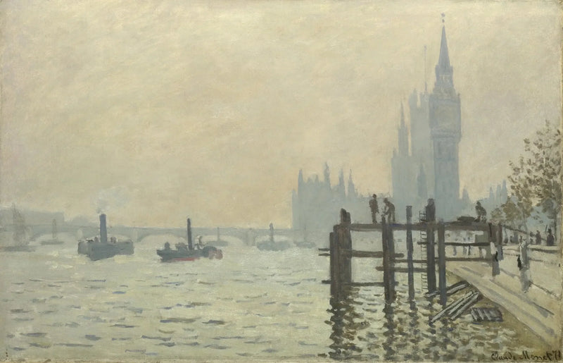 La Tamise et le Parlement - Claude Monet