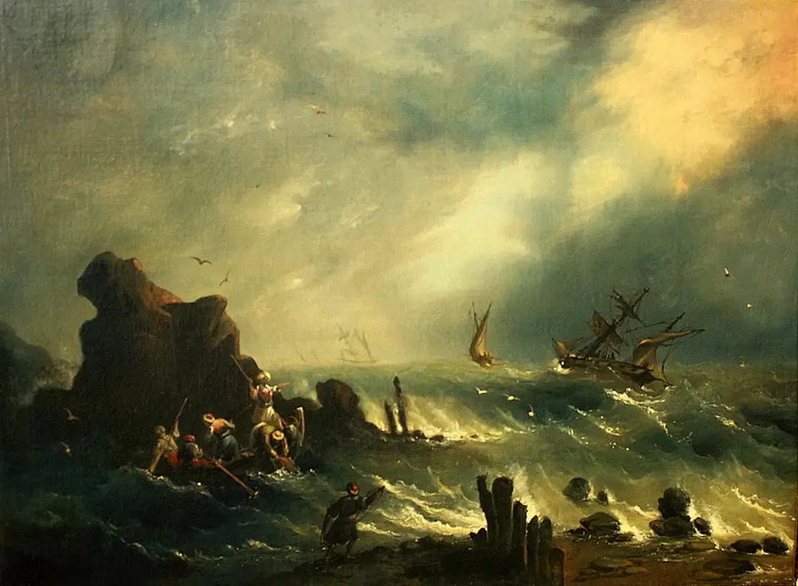 La tempête sur la côte turque - Ivan Aïvazovski