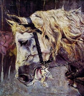 La tête d'un cheval - Giovanni Boldini image 1 reproduction de peinture à l’huile