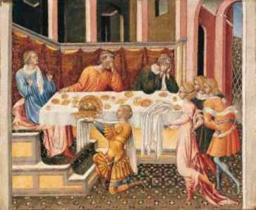 La tête de Jean-Baptiste fut apportée à Hérode. - Giovanni di Paolo