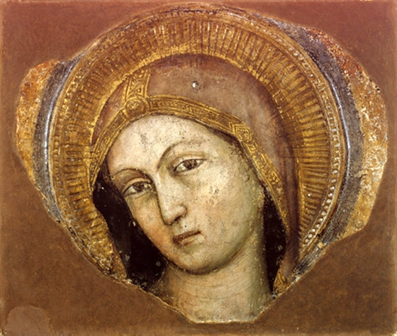 La tête de la Vierge. - Altichiero da Zevio