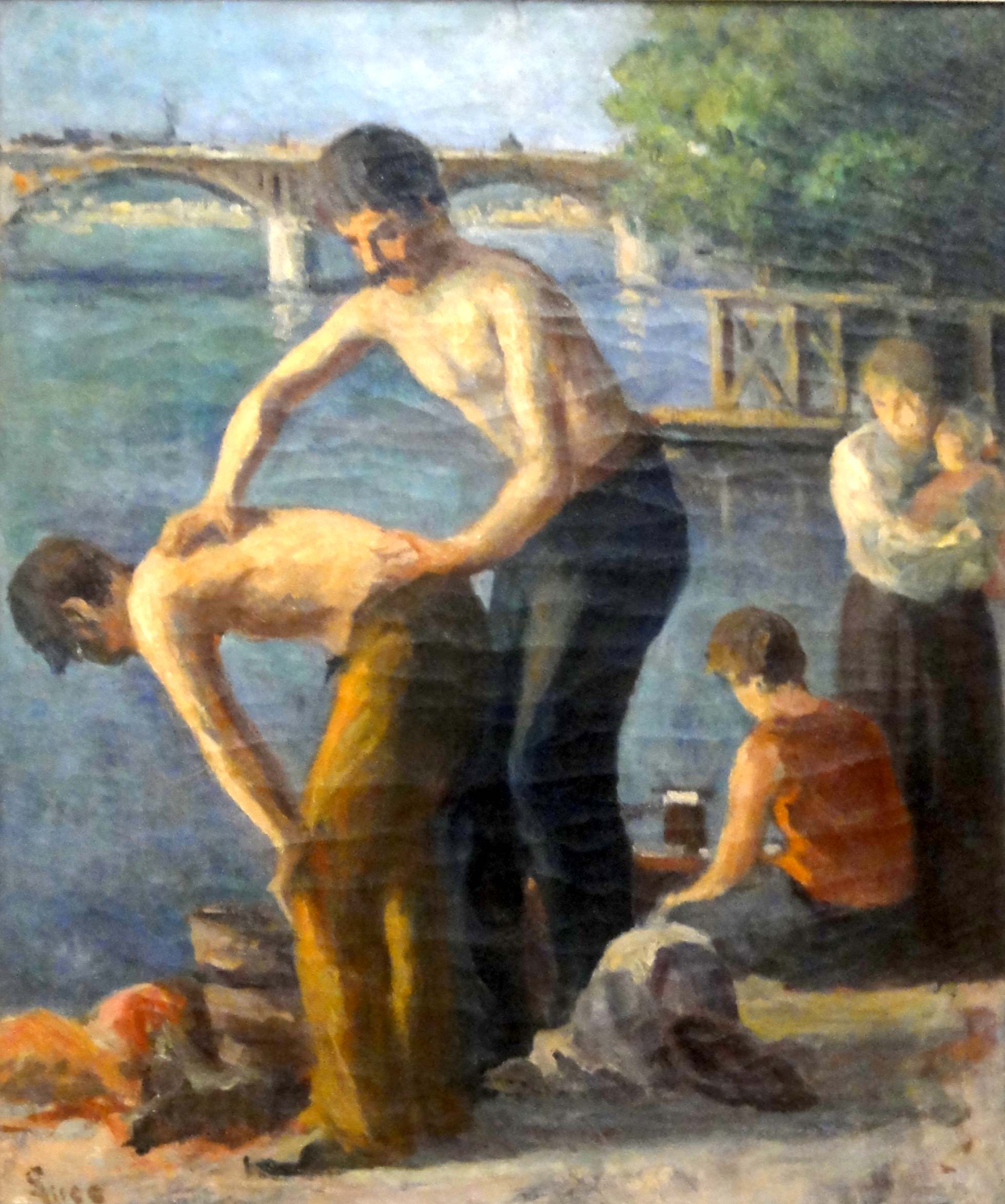 La toilette au pont des Saints-Pères - Maximilien Luce