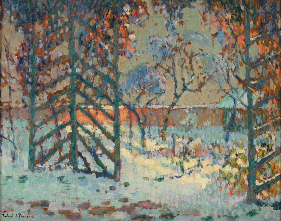 La tonnelle sous la neige - Robert Antoine Pinchon