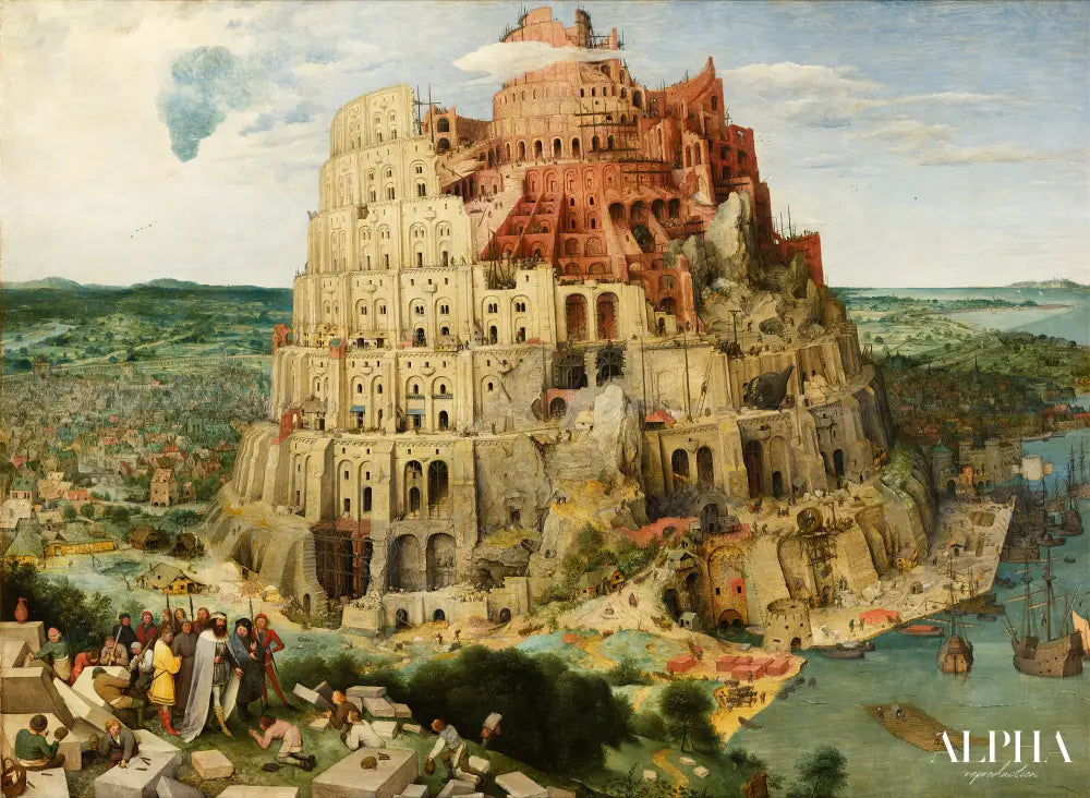 La Tour de Babel de Pieter Brueghel l'Ancien - Reproductions de tableaux et peintures haut de gamme