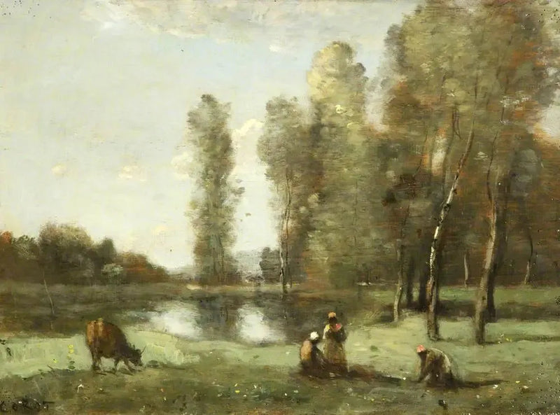 La vache à l'abreuvoir - Jean-Baptiste Camille Corot