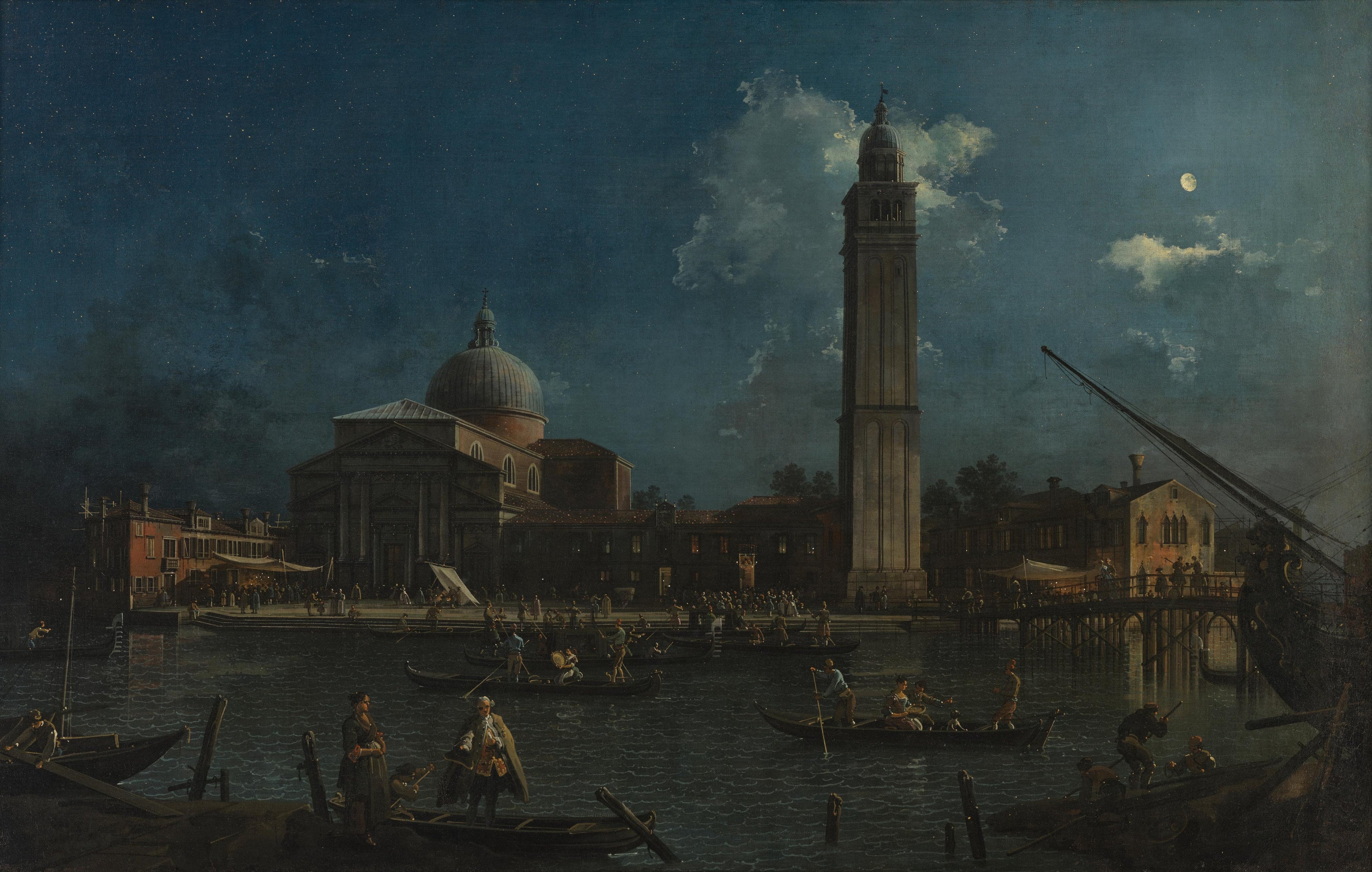 La Veillée nocturne à San Pietro di Castello - Canaletto