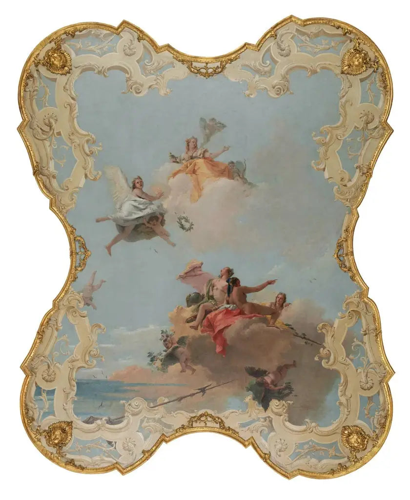 La vertu et la noblesse couronnant l'amour - Giovanni Battista Tiepolo
