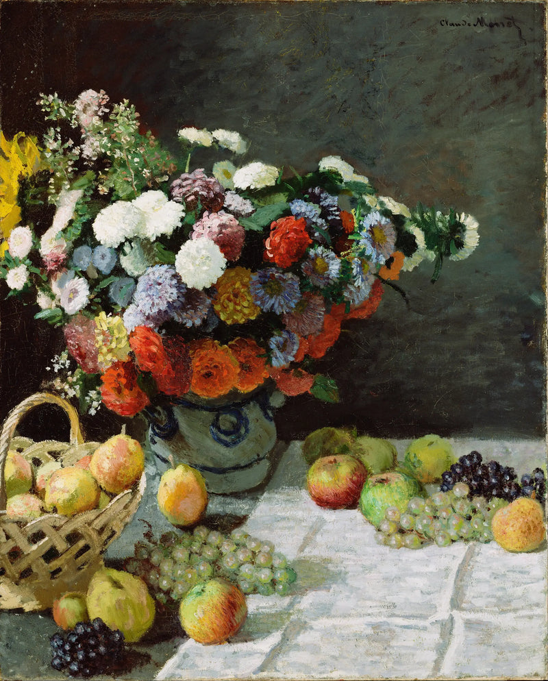 La vie avec des fleurs et des fruits - Claude Monet