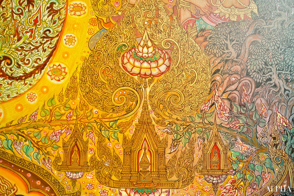 La Vie de Bouddha | 240 x 180 cm Reproductions de tableaux à la peinture à l’huile