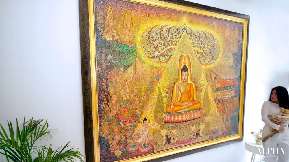 La Vie de Bouddha – Siwakorn | 240 x 180 cm Reproductions de tableaux à la peinture à l’huile