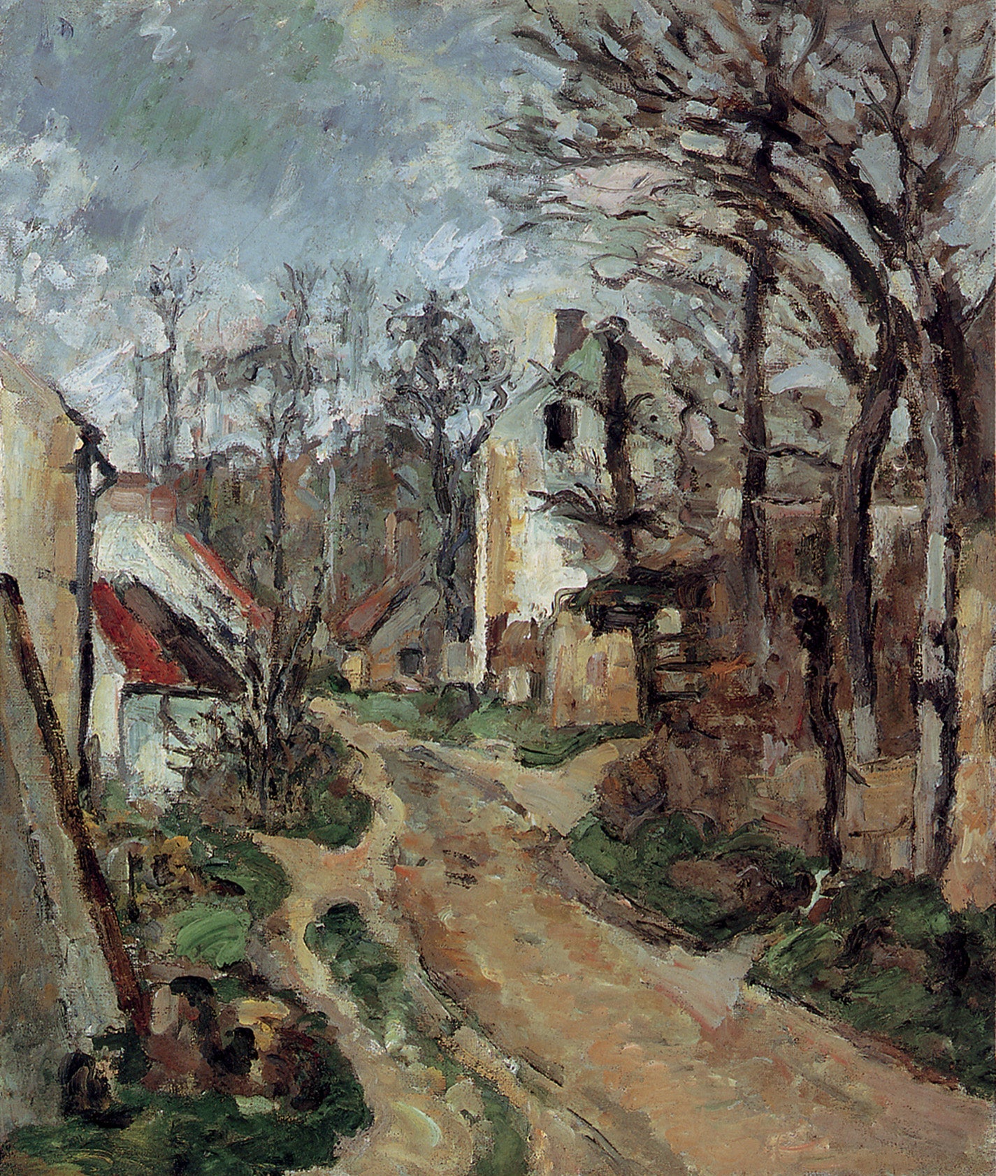 Reproduction du tableau « La Vieille Route à Auvers-sur-Oise - Paul Cézanne » par Alpha Reproduction en peinture à l’huile