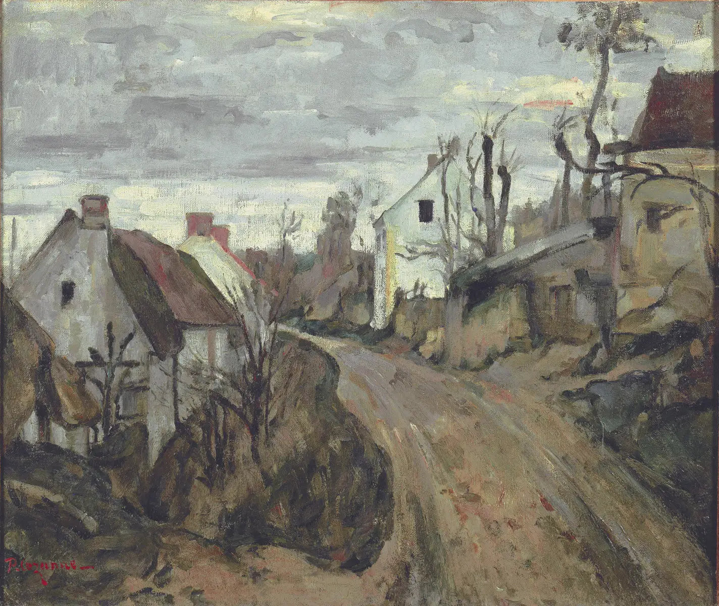 Reproduction du tableau « La Vieille Route à Auvers-sur-Oise - Paul Cézanne » par Alpha Reproduction en peinture à l’huile
