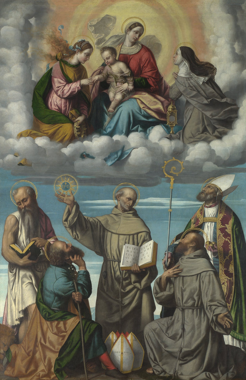 La Vierge à l'Enfant avec des saints - Alessandro Bonvicino