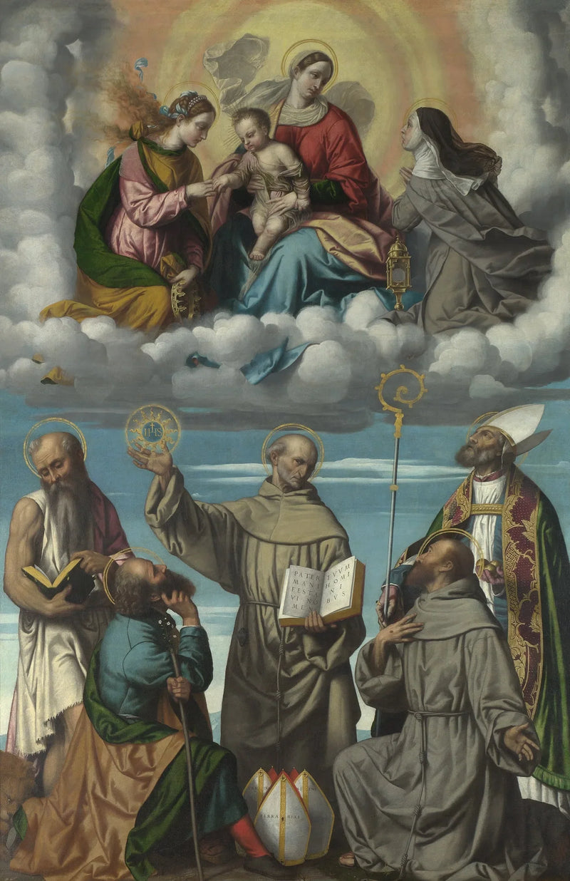 La Vierge à l'Enfant avec des saints - Alessandro Bonvicino
