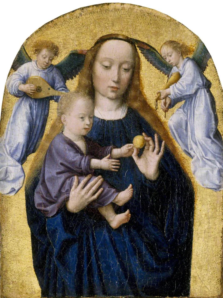 La Vierge à l'Enfant avec deux anges musiciens - Gérard David