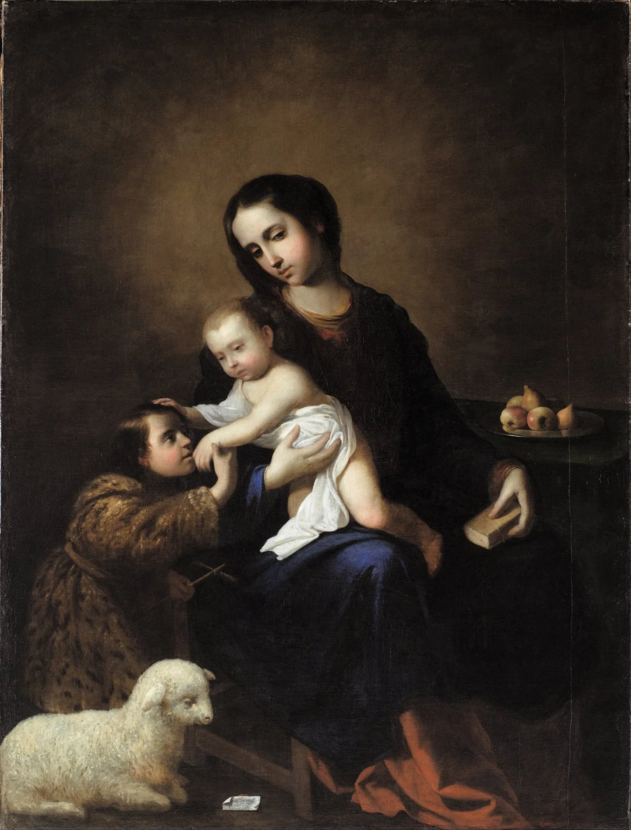 La Vierge à l'Enfant avec le petit saint Jean-Baptiste - Francisco de Zurbarán