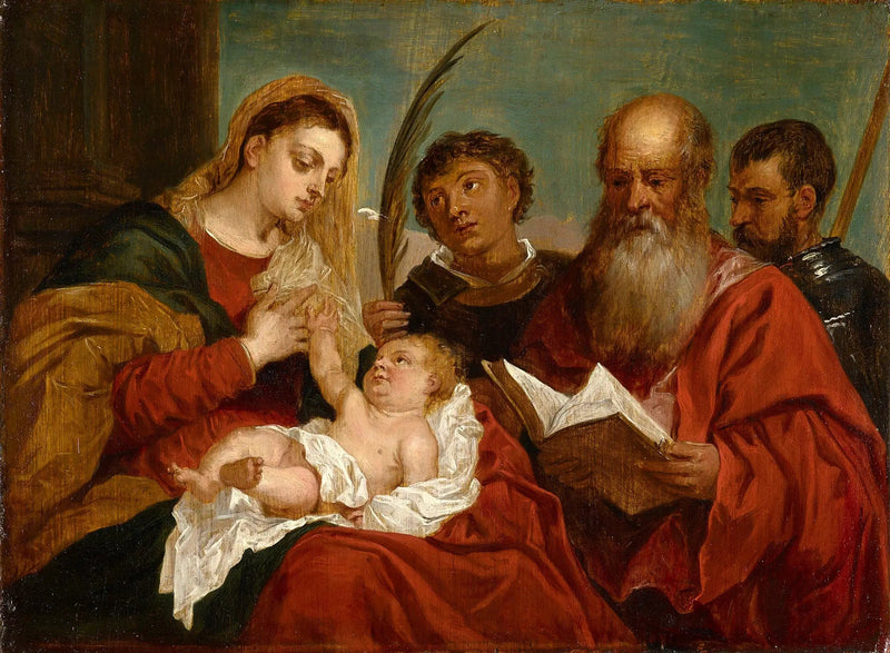 La Vierge à l'Enfant avec les saints Étienne, Jérôme et Maurice - David Teniers le Jeune