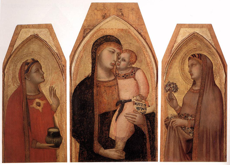 La Vierge à l'Enfant avec Marie-Madeleine et sainte Dorothée - Ambrogio Lorenzetti