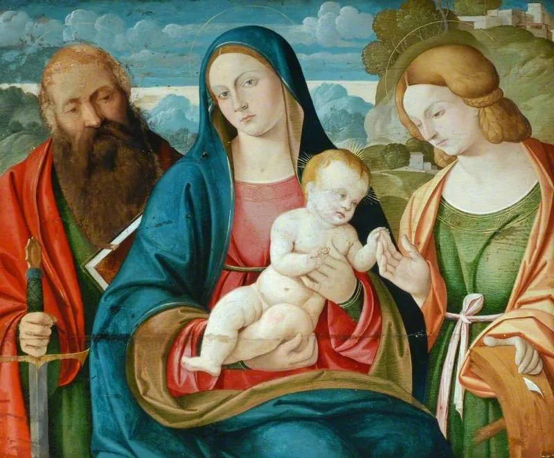 La Vierge à l'Enfant avec saint Paul et sainte Catherine - Giovanni Bellini