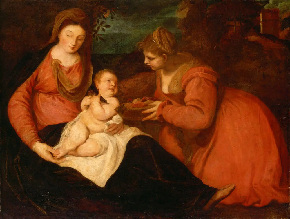La Vierge à l'Enfant avec sainte Dorothée - Antoine van Dyck image 1 copie de tableau peinte à la main