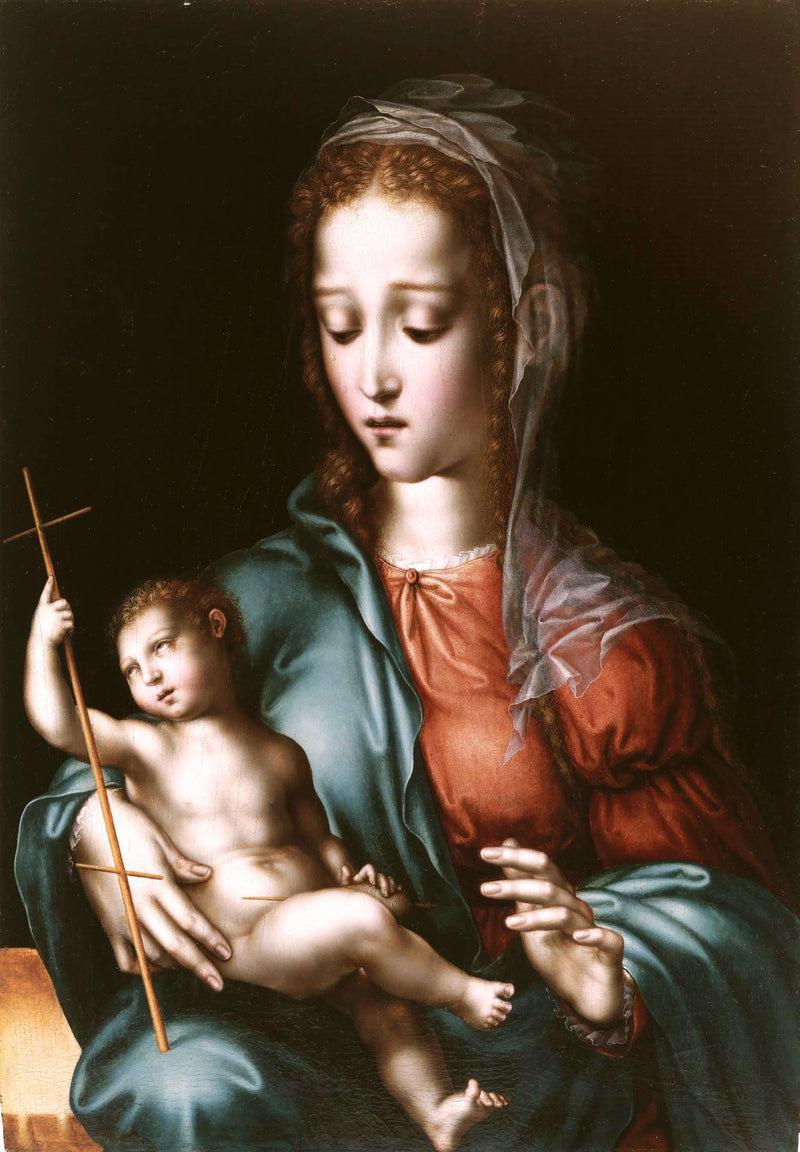 La Vierge à l'Enfant avec un fuseau - Luis de Morales