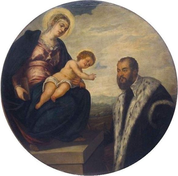 La Vierge à l’Enfant avec un sénateur - Jacopo Tintoretto - Alpha Reproduction