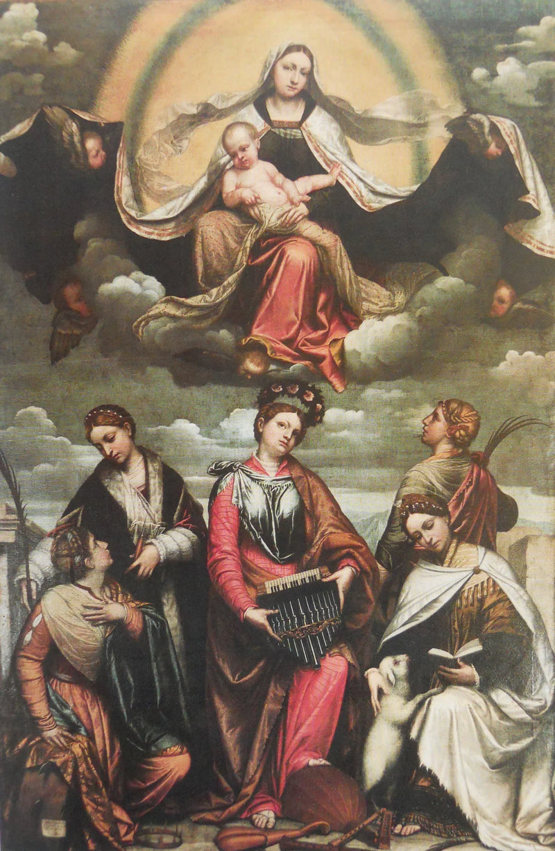La Vierge à l'Enfant en gloire avec des saintes - Alessandro Bonvicino