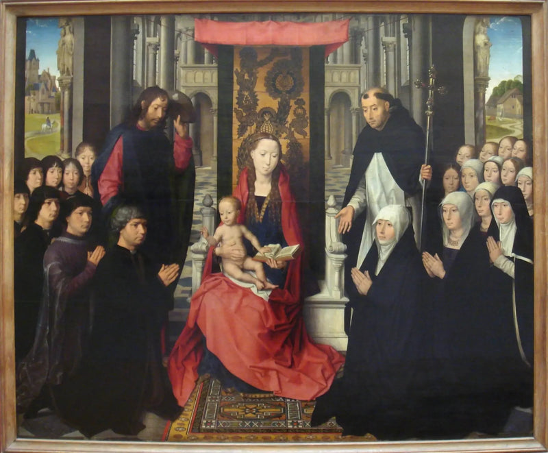 La Vierge à l'Enfant entre saint Jacques et saint Dominique - Hans Memling
