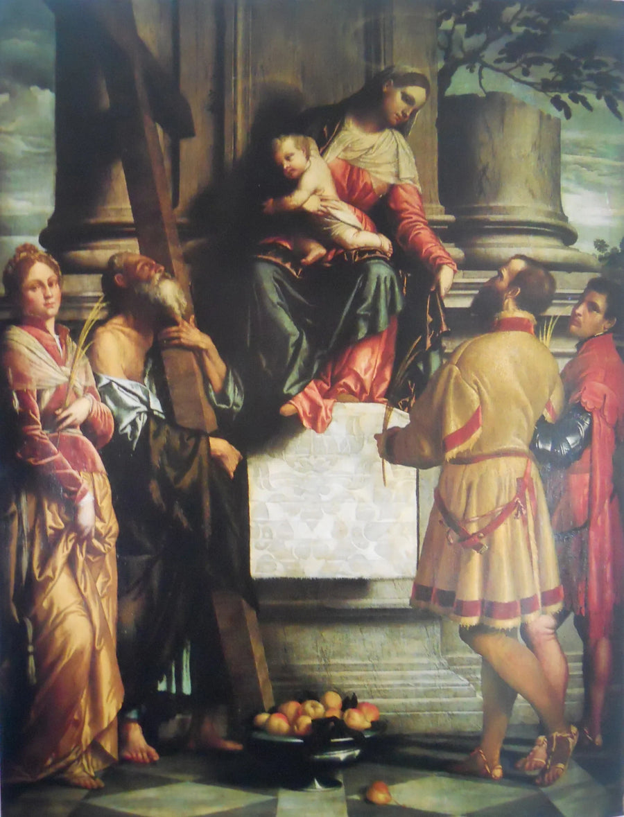 La Vierge à l'Enfant trônant entourée de saints - Alessandro Bonvicino